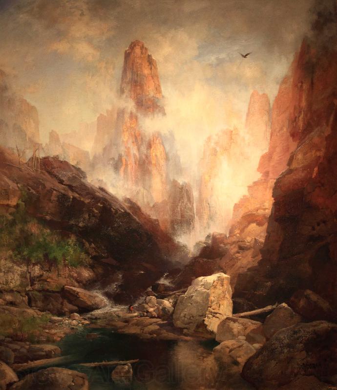 Thomas Moran Mist in Kanab Canyon Norge oil painting art